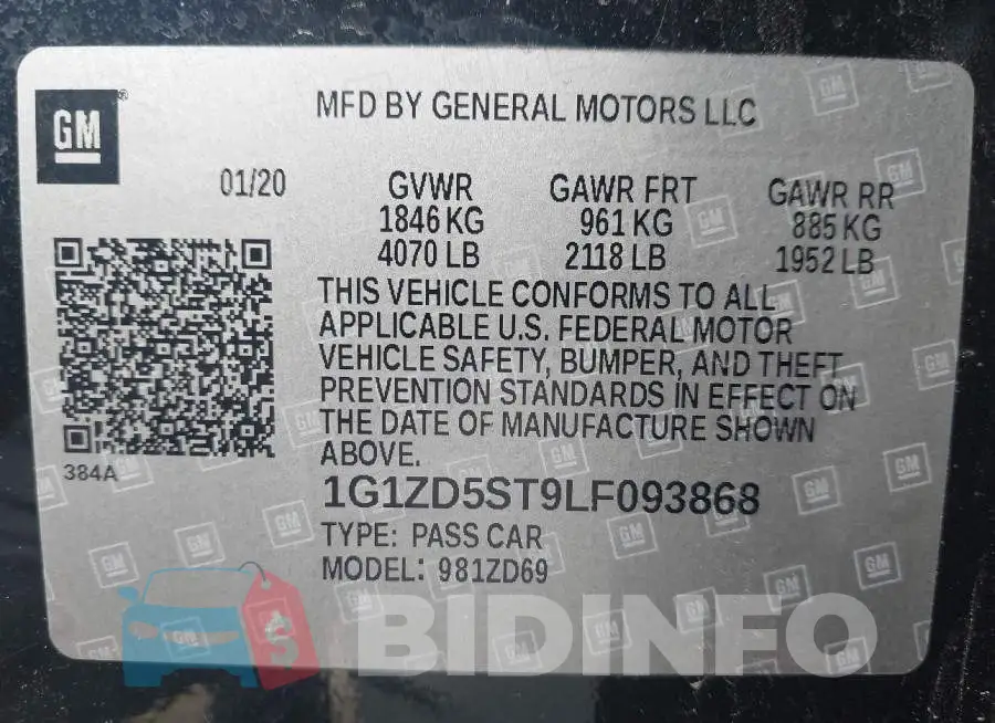 1G1ZD5ST9LF093868 Photo# 9