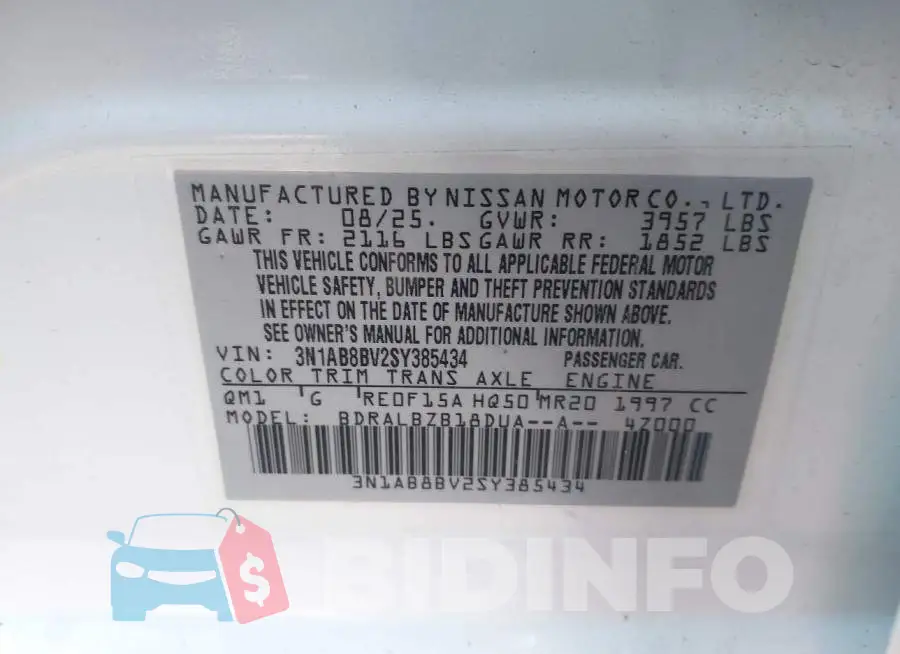 3N1AB8BV2SY385434 Photo# 9