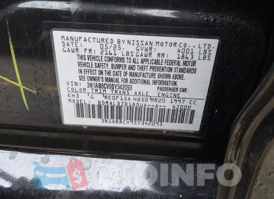 3N1AB8CV9SY342093 Photo# 9