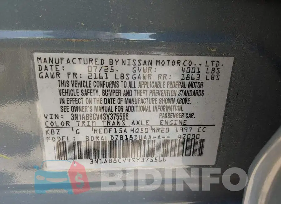 3N1AB8CV4SY375566 Photo# 9