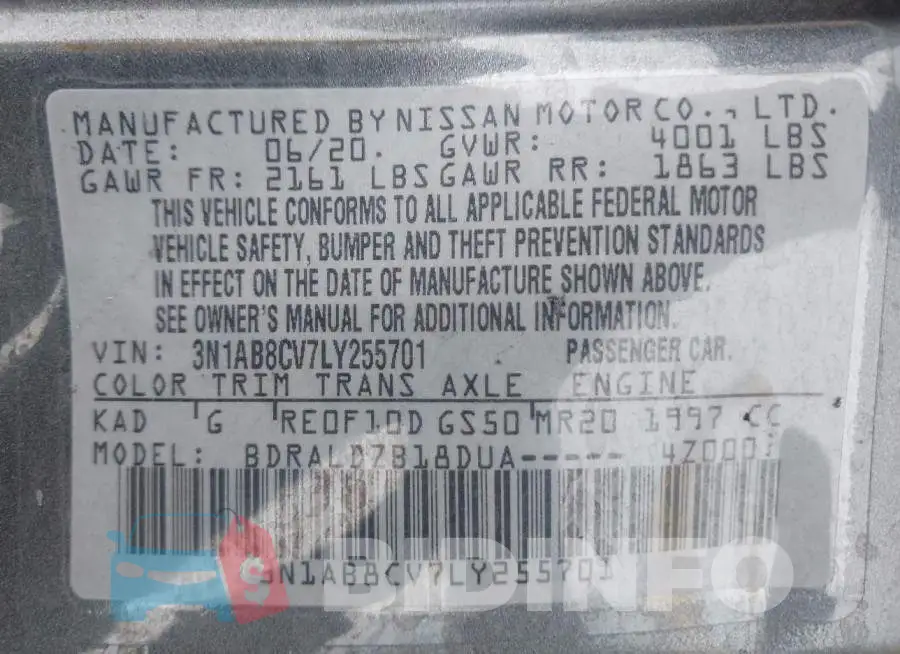 3N1AB8CV7LY255701 Photo# 9