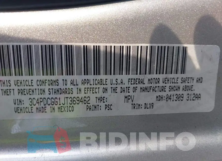 3C4PDCGG1JT369462 Photo# 9