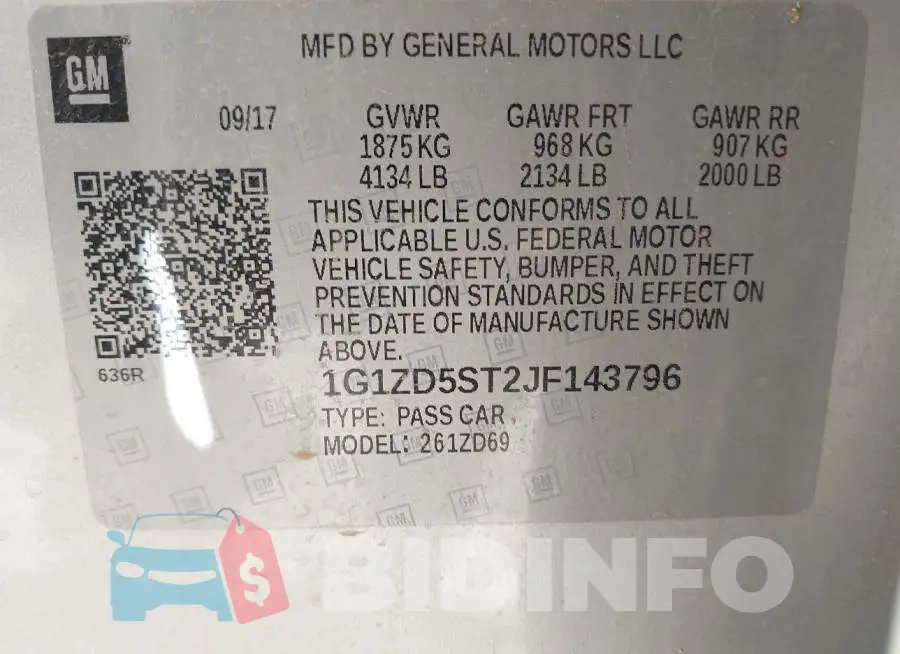 1G1ZD5ST2JF143796 Photo# 9