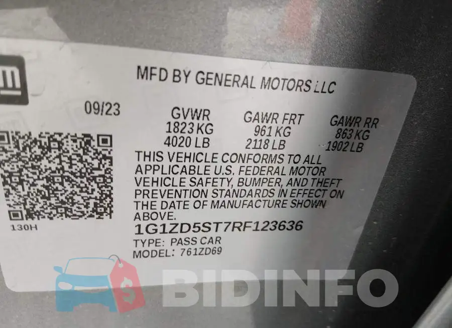 1G1ZD5ST7RF123636 Photo# 9