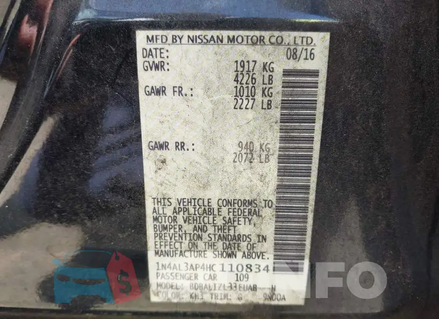1N4AL3AP4HC110834 Photo# 9