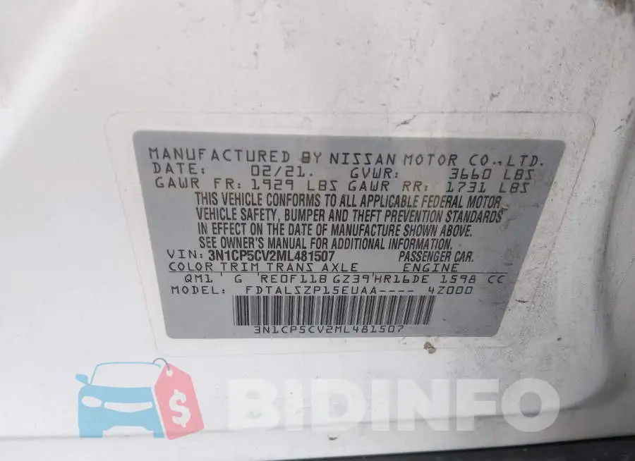 3N1CP5CV2ML481507 Photo# 9