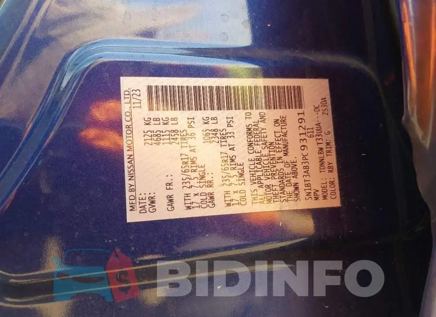 5N1BT3AB3PC931291 Photo# 9