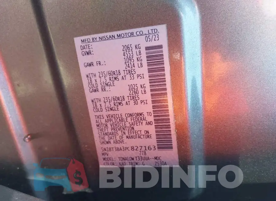 5N1BT3BA3PC827163 Photo# 9