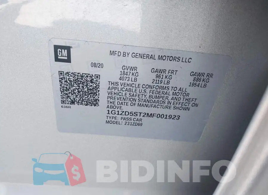 1G1ZD5ST2MF001923 Photo# 9