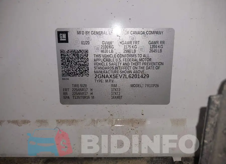 2GNAX5EV7L6201429 Photo# 9