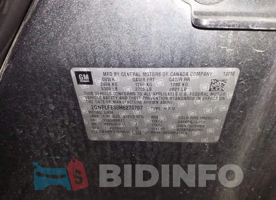 2GNFLFE30H6270797 Photo# 9