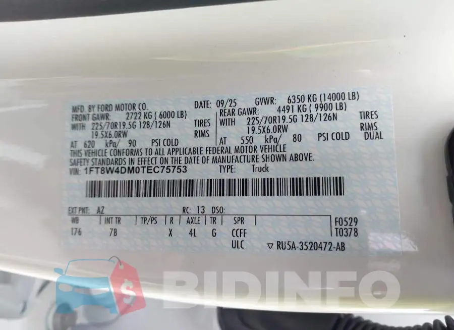 1FT8W4DM0TEC75753 Photo# 9