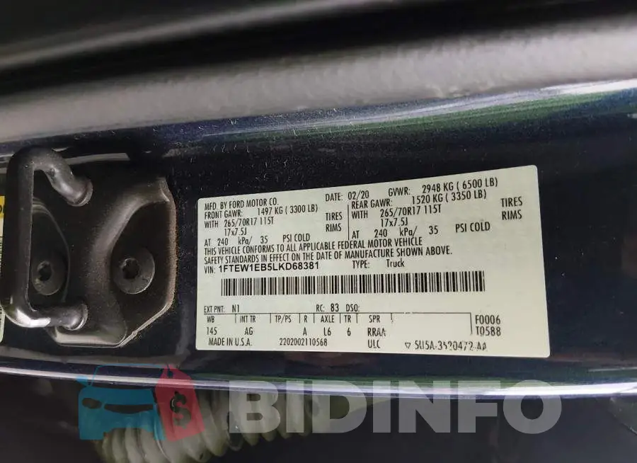 1FTEW1EB5LKD68381 Photo# 9