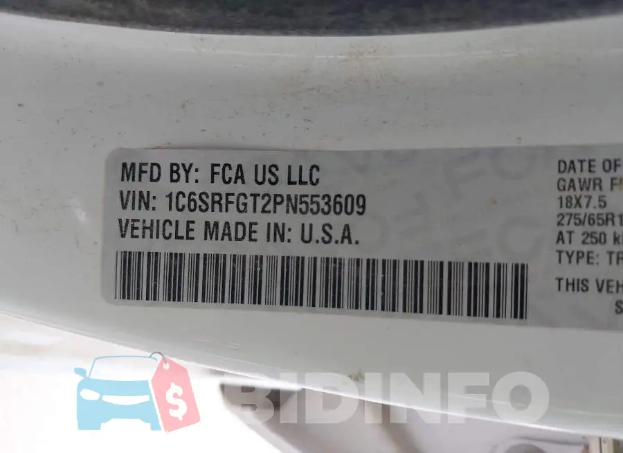1C6SRFGT2PN553609 Photo# 9