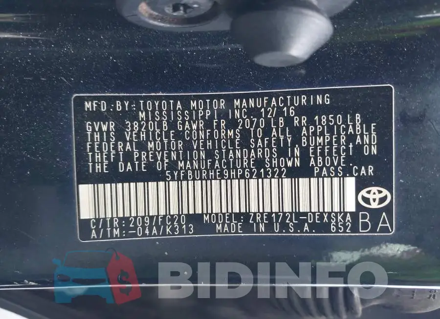 5YFBURHE9HP621322 Photo# 9