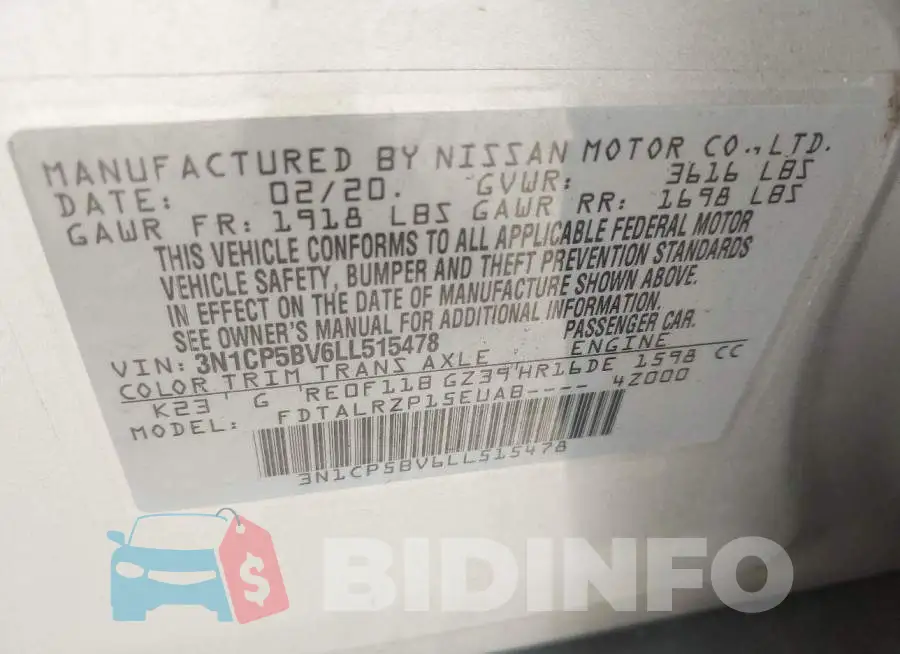 3N1CP5BV6LL515478 Photo# 9