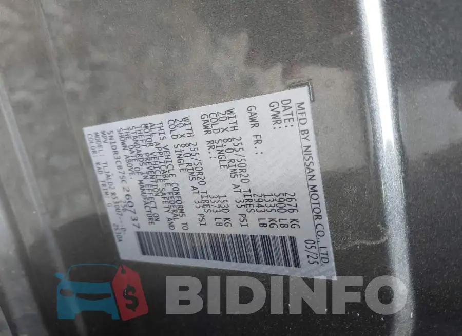 5N1DR3CB7SC260737 Photo# 9