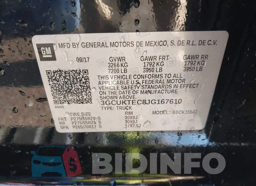 3GCUKTEC8JG167610 Photo# 9