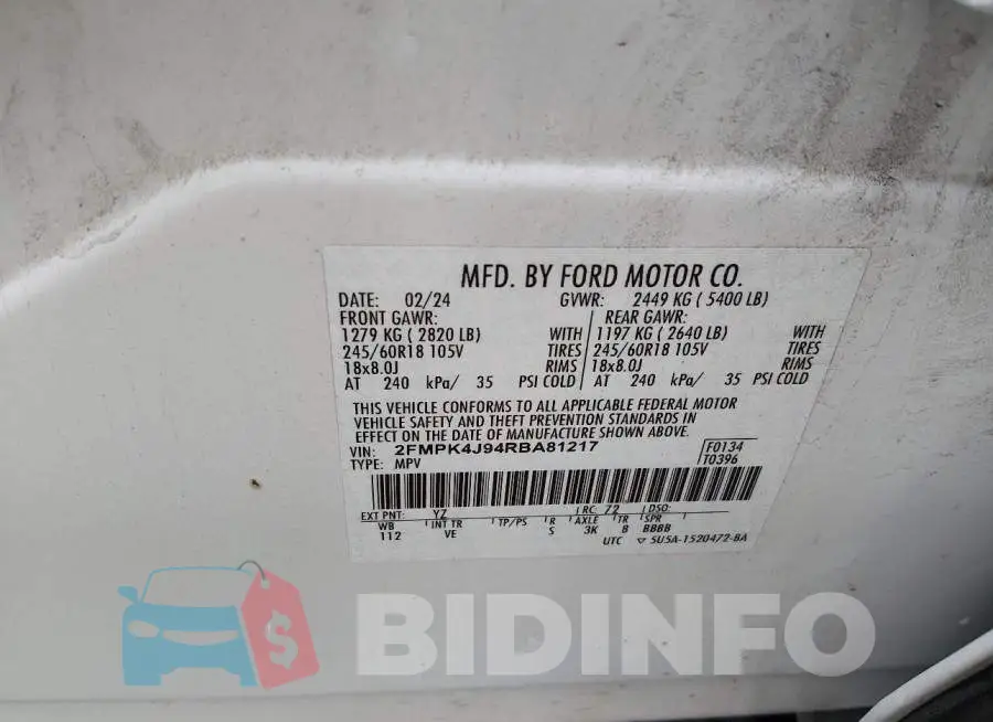 2FMPK4J94RBA81217 Photo# 9