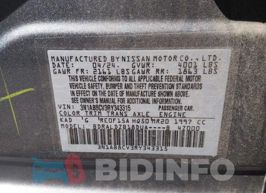3N1AB8CV3RY343315 Photo# 9
