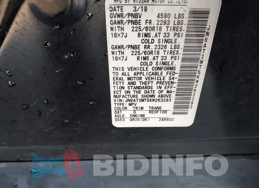 JN8AT2MT5KW263293 Photo# 9
