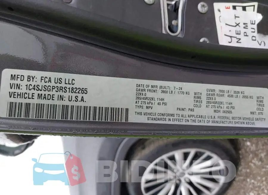 1C4SJSGP3RS182265 Photo# 9