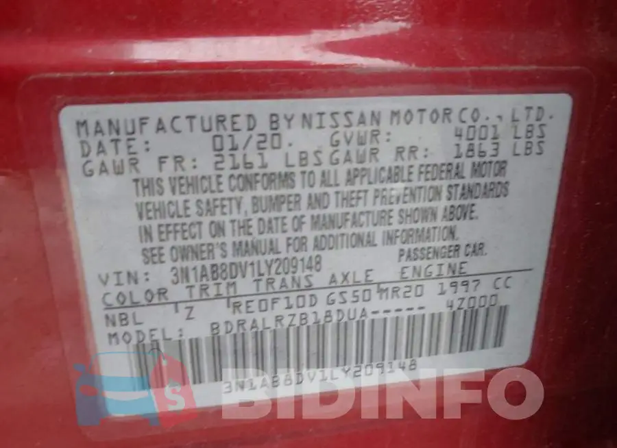 3N1AB8DV1LY209148 Photo# 9