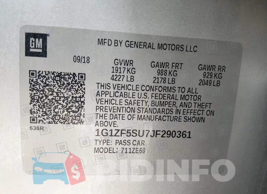 1G1ZF5SU7JF290361 Photo# 9