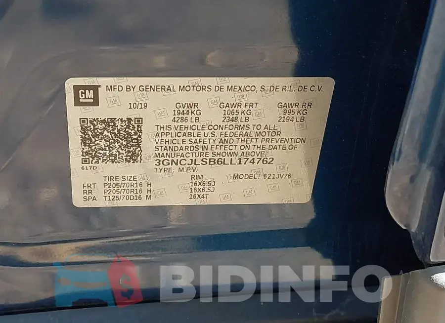 3GNCJLSB6LL174762 Photo# 9