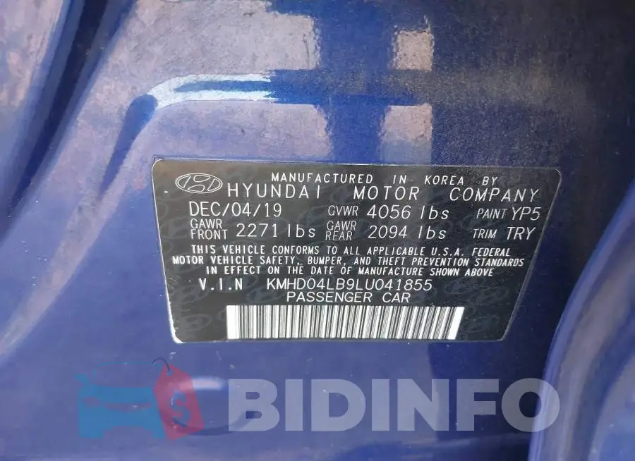 KMHD04LB9LU041855 Photo# 9