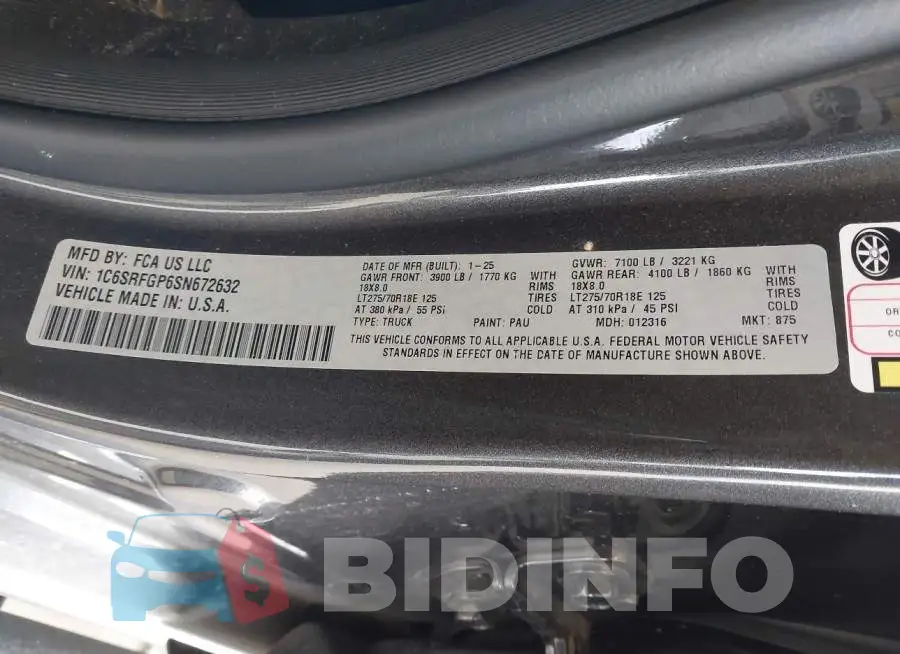 1C6SRFGP6SN672632 Photo# 9
