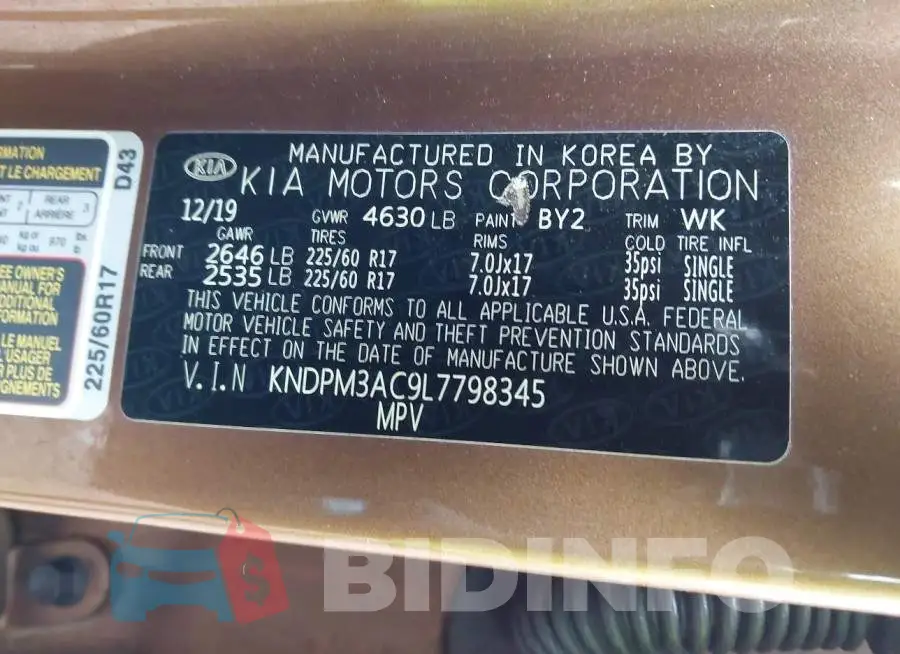 KNDPM3AC9L7798345 Photo# 9