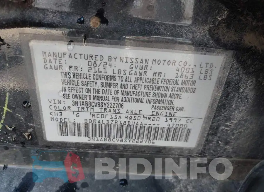 3N1AB8CV8SY222706 Photo# 9