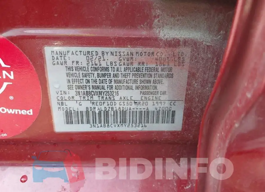 3N1AB8CVXMY253216 Photo# 9