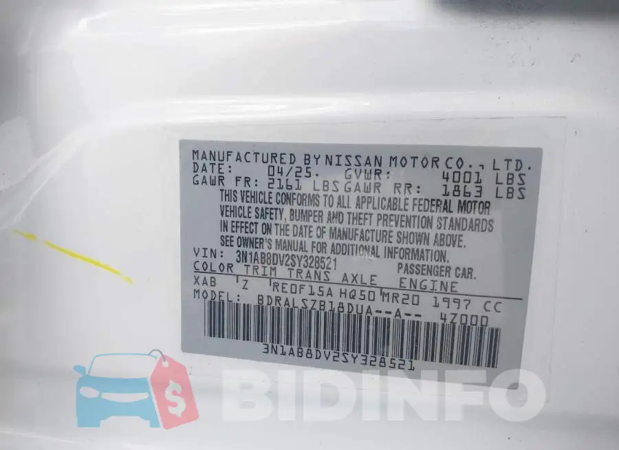 3N1AB8DV2SY328521 Photo# 9