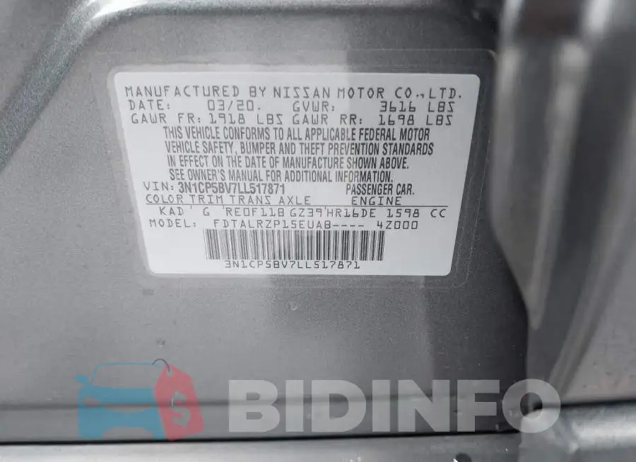 3N1CP5BV7LL517871 Photo# 9