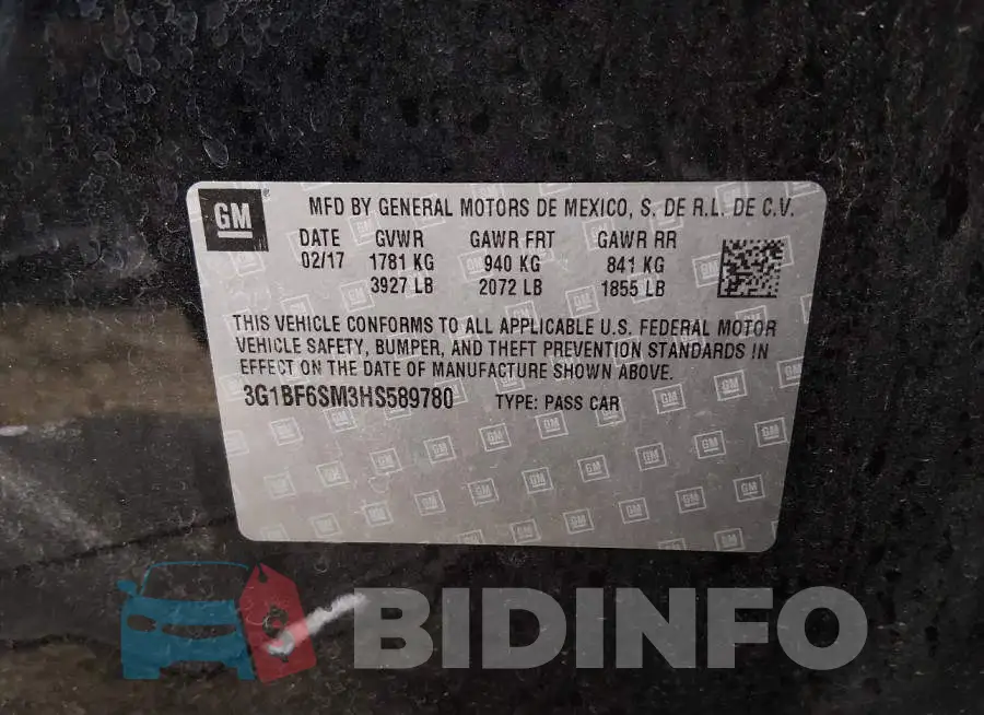 3G1BF6SM3HS589780 Photo# 9
