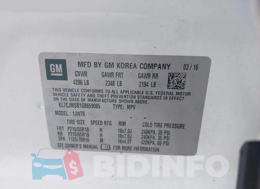 KL7CJMSB1GB659085 Photo# 9