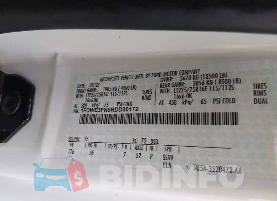 1FDWE3FN9RDD30172 Photo# 8