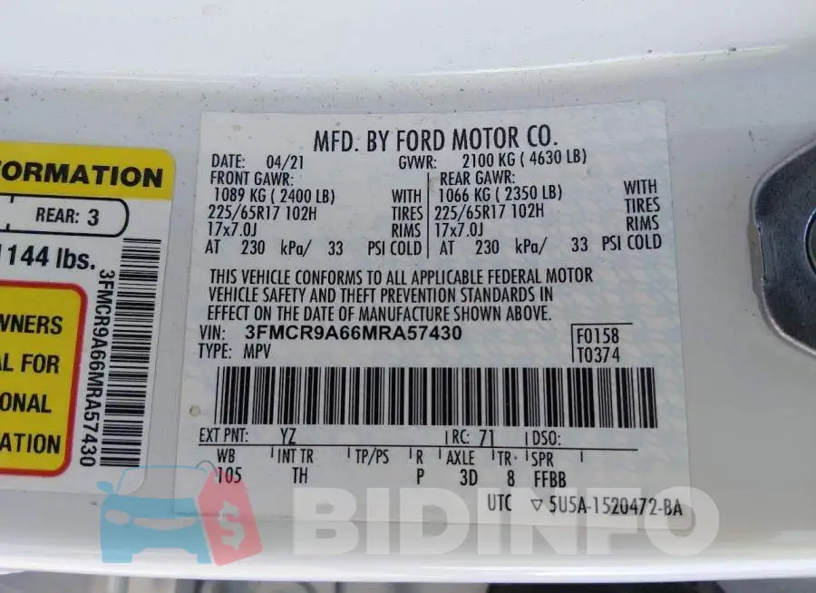 3FMCR9A66MRA57430 Photo# 9