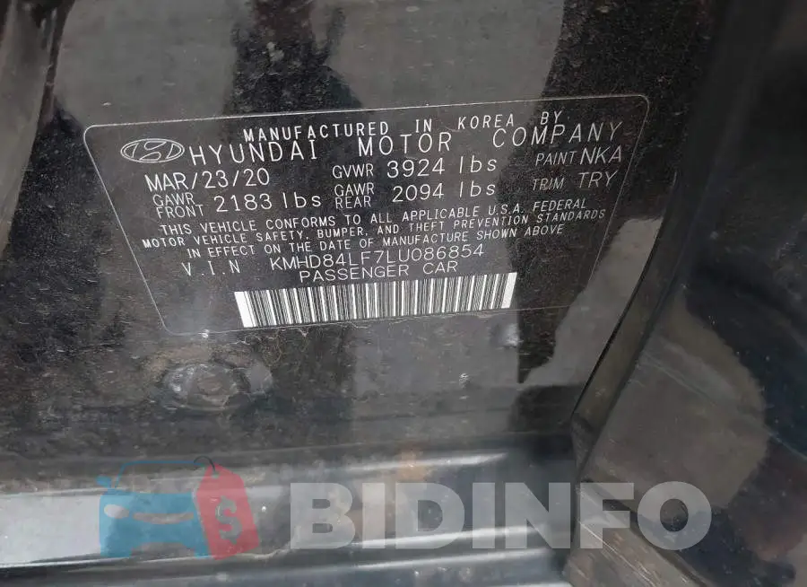 KMHD84LF7LU086854 Photo# 9