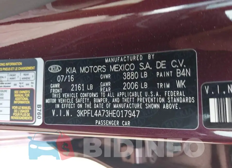 3KPFL4A73HE017947 Photo# 9