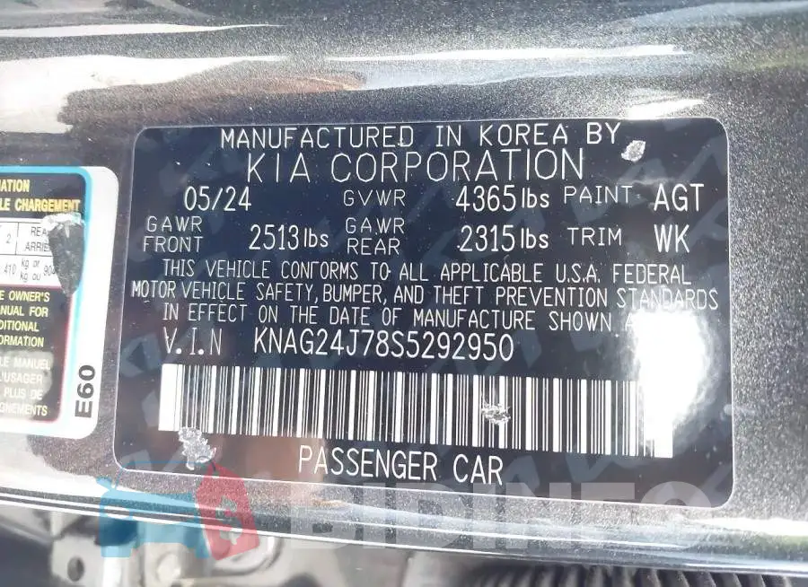 KNAG24J78S5292950 Photo# 9