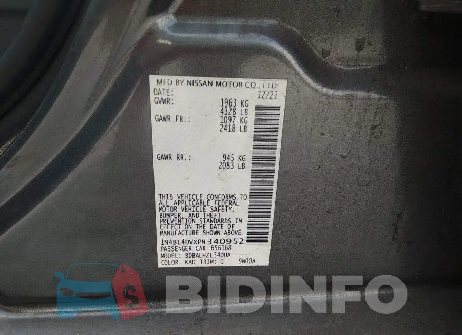 1N4BL4DVXPN340952 Photo# 9