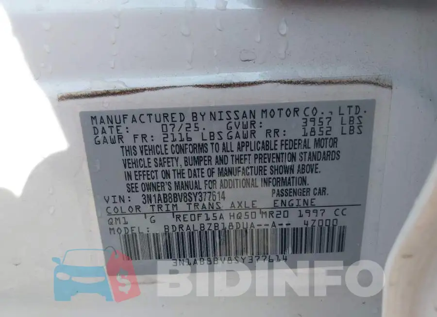 3N1AB8BV8SY377614 Photo# 9