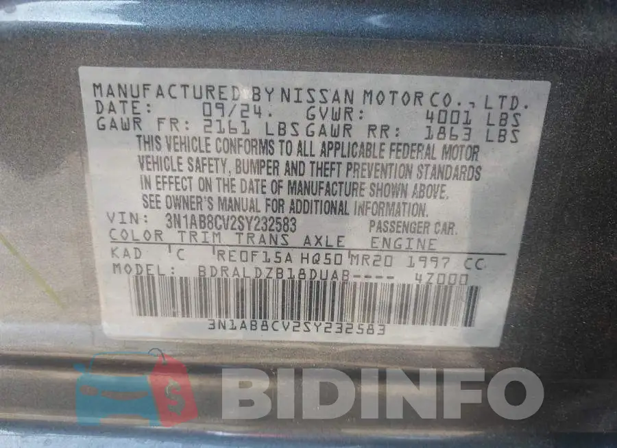 3N1AB8CV2SY232583 Photo# 9