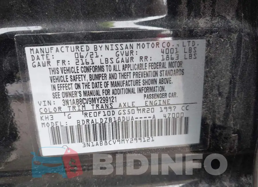 3N1AB8CV9MY299121 Photo# 9