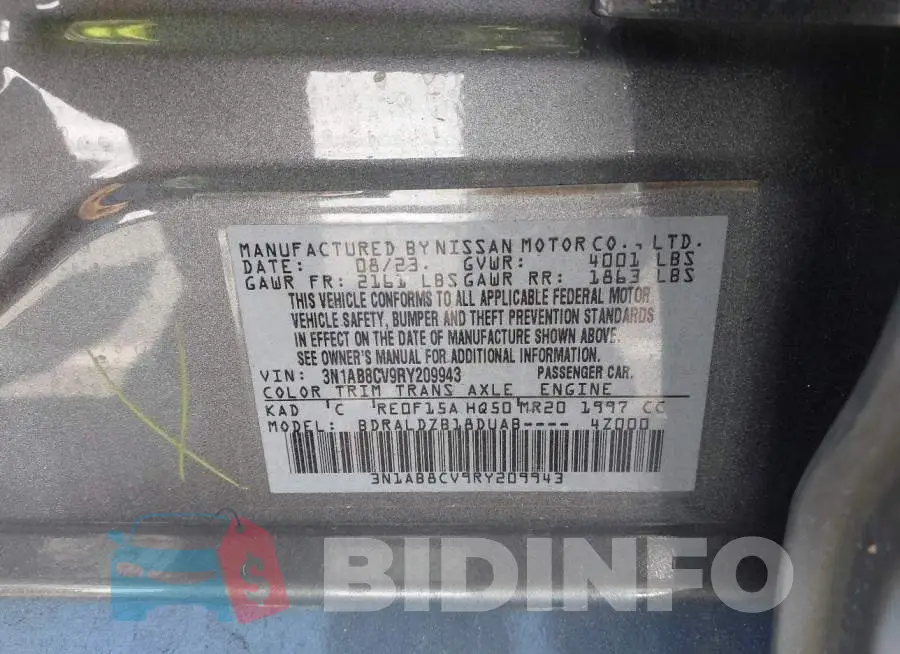 3N1AB8CV9RY209943 Photo# 9