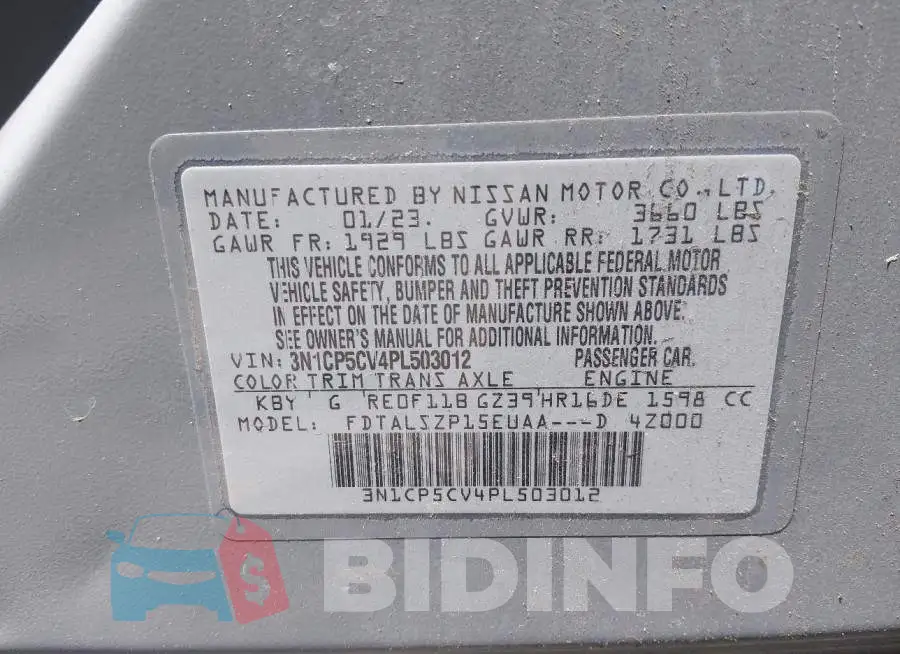 3N1CP5CV4PL503012 Photo# 9