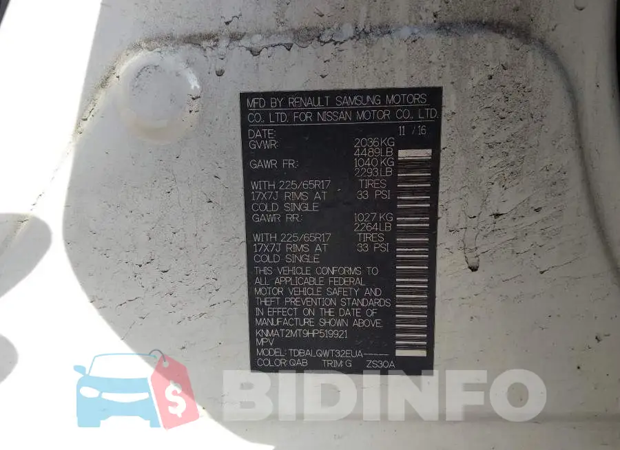 KNMAT2MT9HP519921 Photo# 9